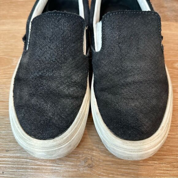 Vans Unisex Black Animal Skin Slip On Sneakers - Picture 7 of 11